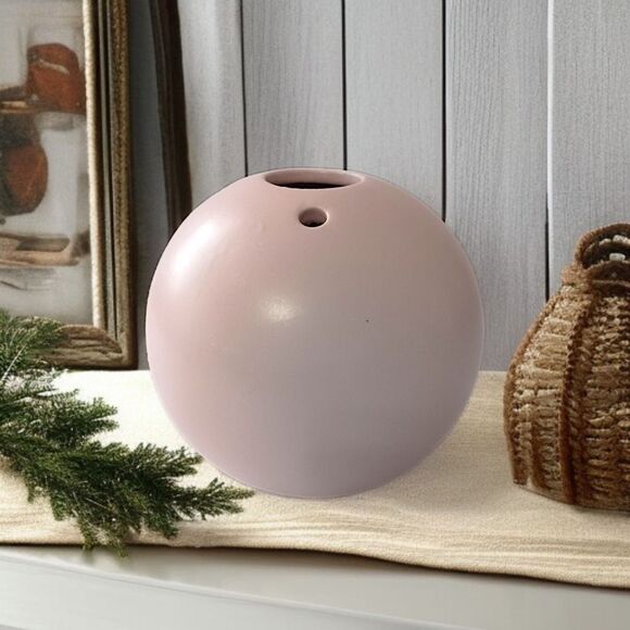 Ikea Ceramic Bud Vase Ikebana Blush Pink Round Ball Gradvis Geometric Modern - Picture 15 of 16